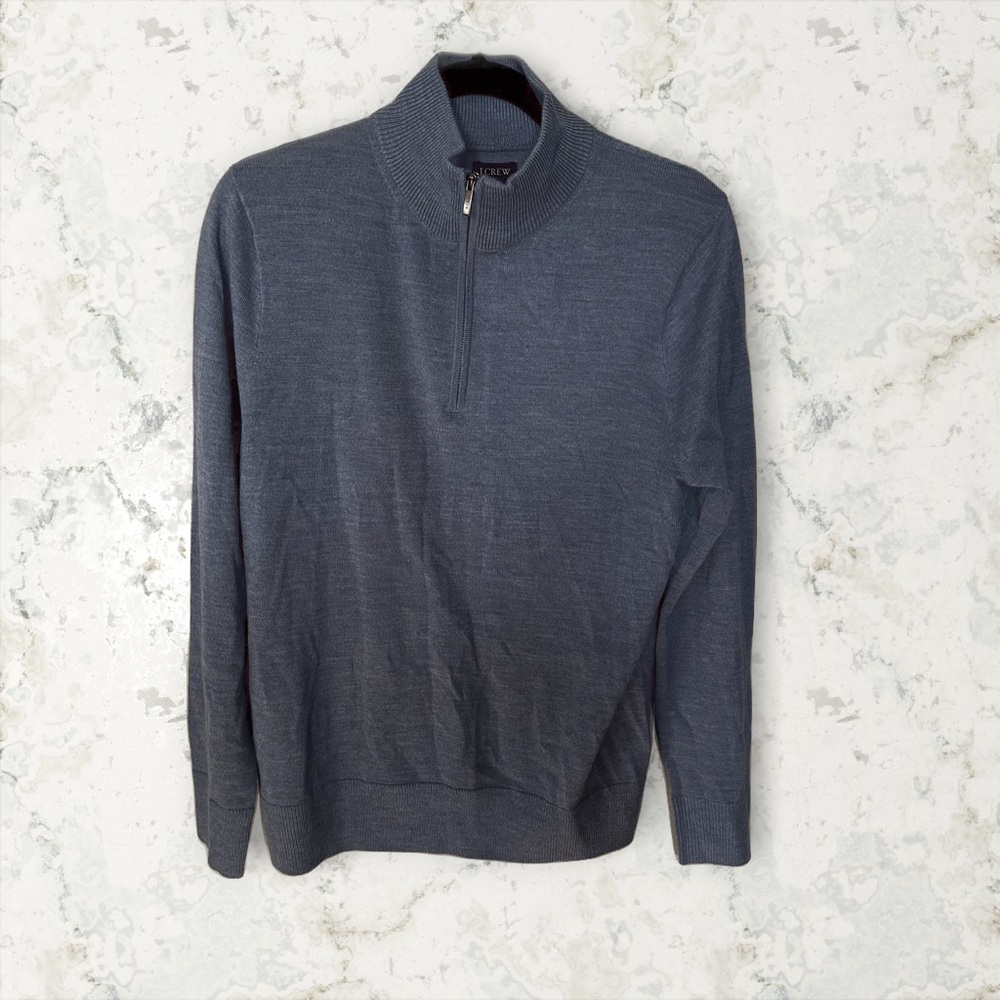 NWT J Crew Merino Wool Blend Quarter Zip